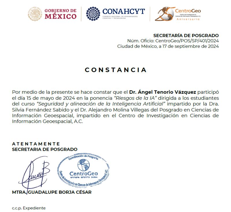 Certificado UADY - Angel Tenorio